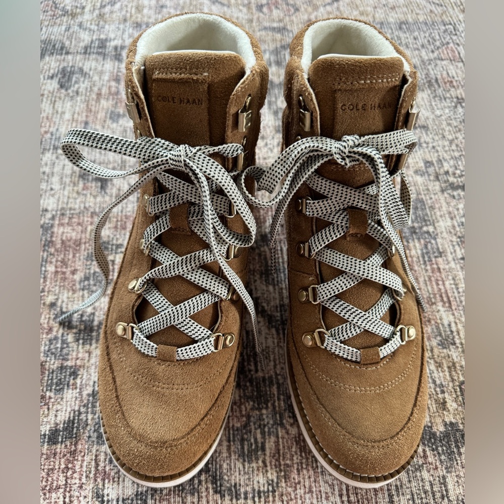 Brown Cole Haan Hiking Boots water resistant